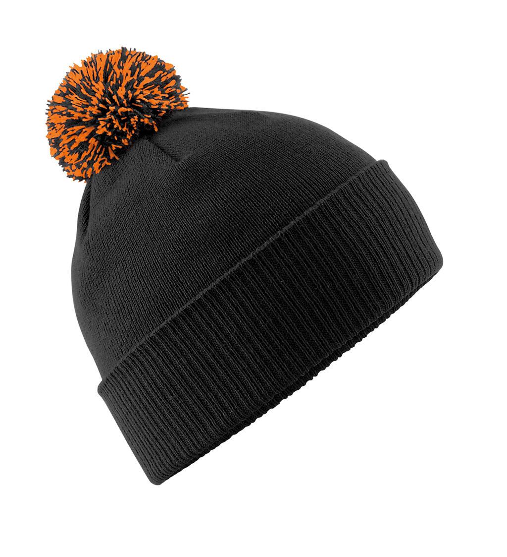 Snowstar Beanie in Farbe Black/Orange