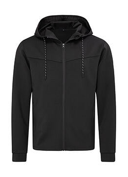 Recycled Scuba Jacket Men in Farbe Black Opal
