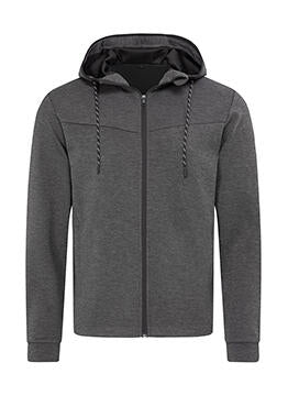 Recycled Scuba Jacket Men in Farbe Anthra Heather