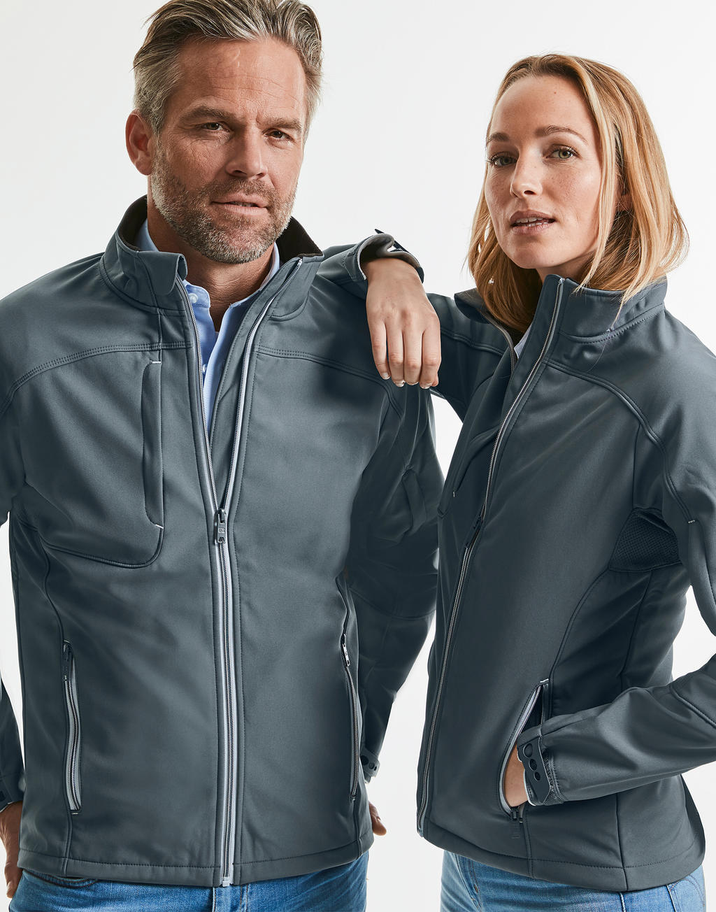 Ladies' Bionic Softshell Jacket in Farbe Stone