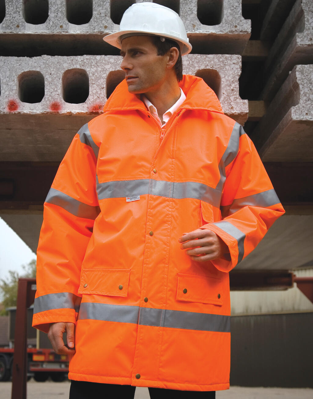 Safety Jacket in Farbe Fluorescent Orange