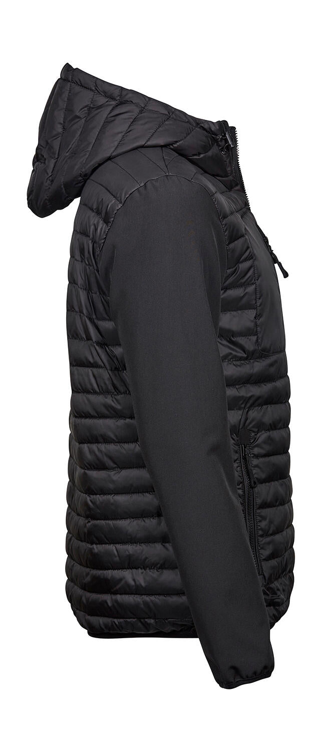 Hooded Crossover Jacket in Farbe Black