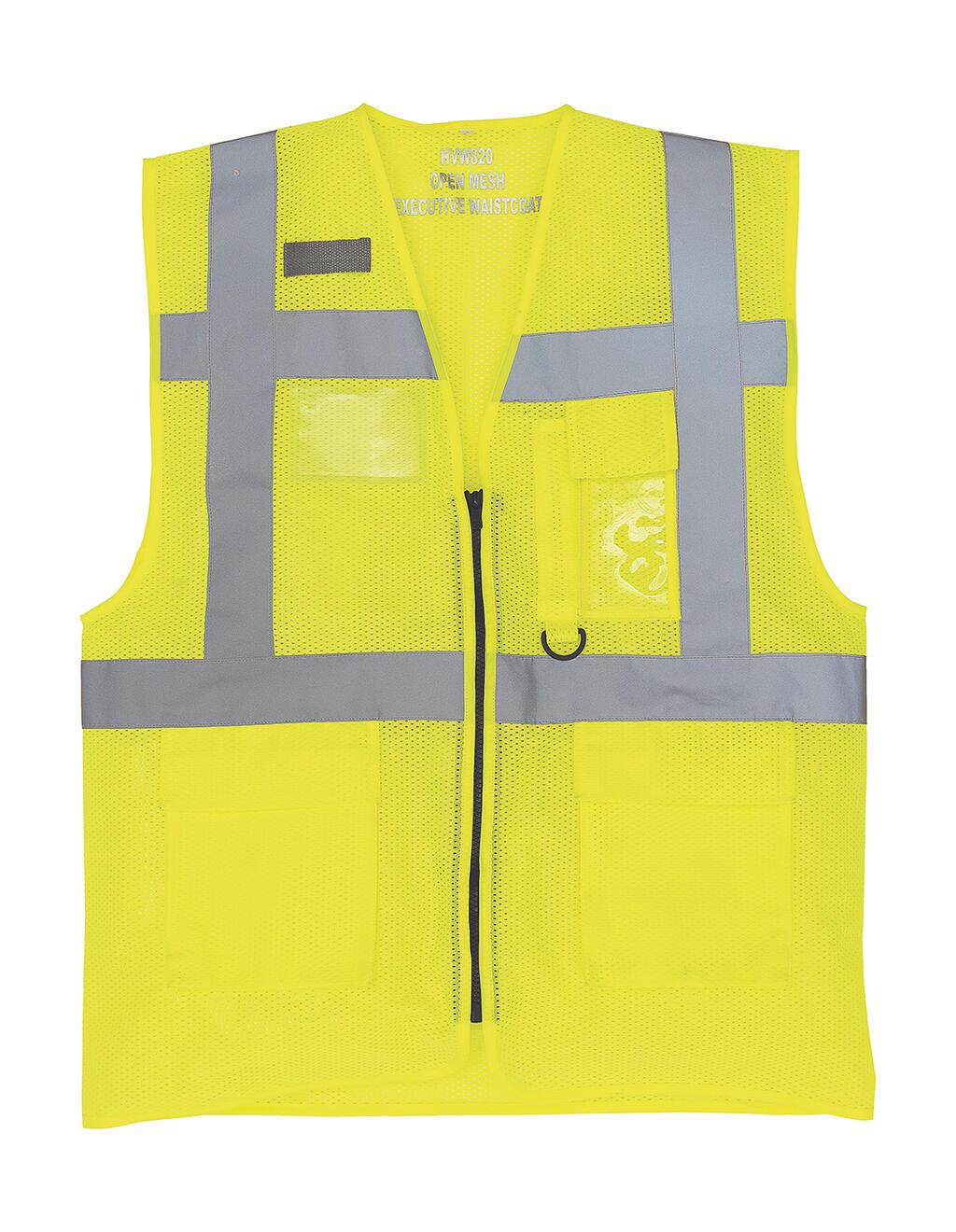 Fluo Open Mesh Executive Waistcoat in Farbe Fluo Yellow