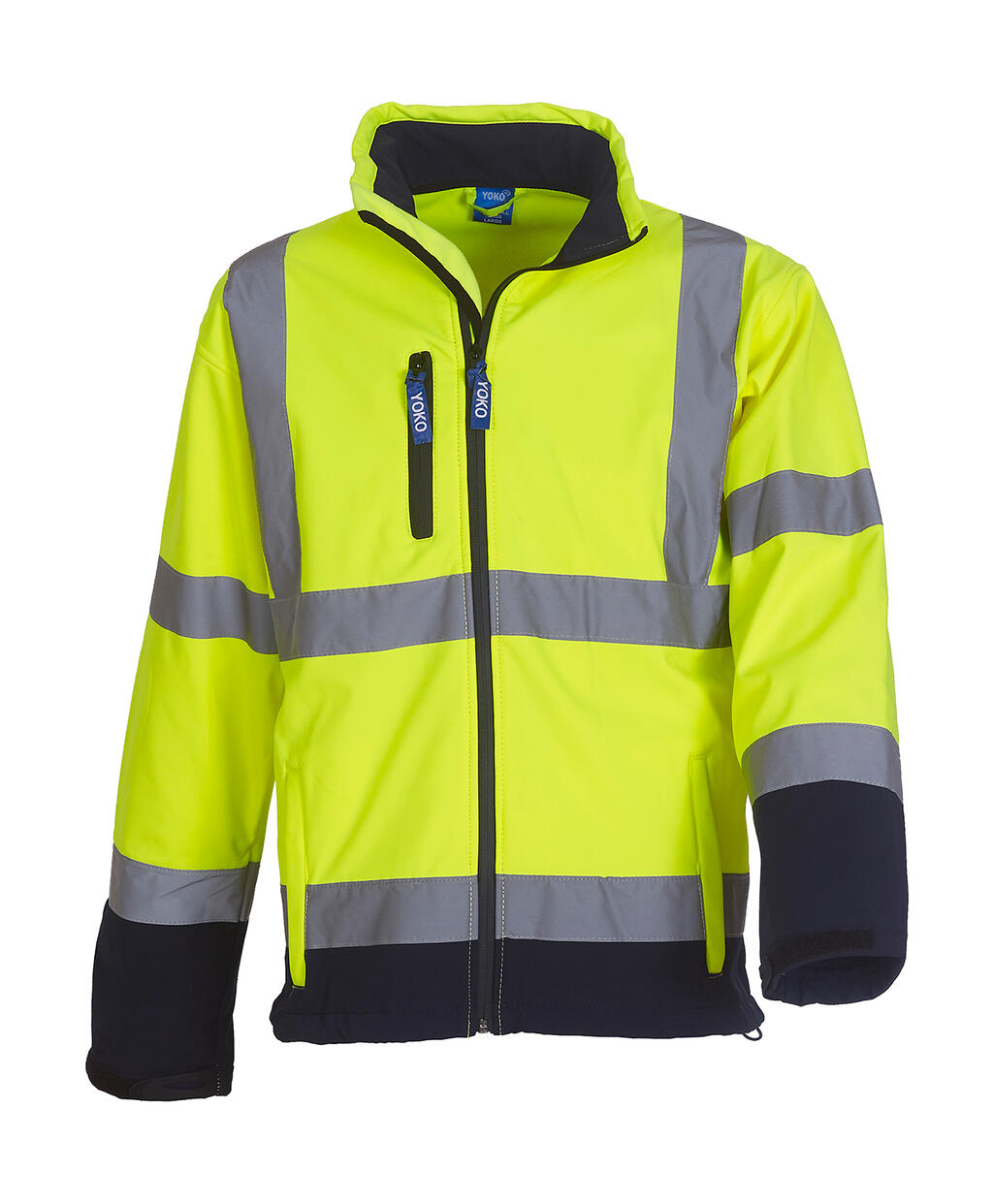 Fluo Softshell Jacket in Farbe Fluo Yellow/Navy