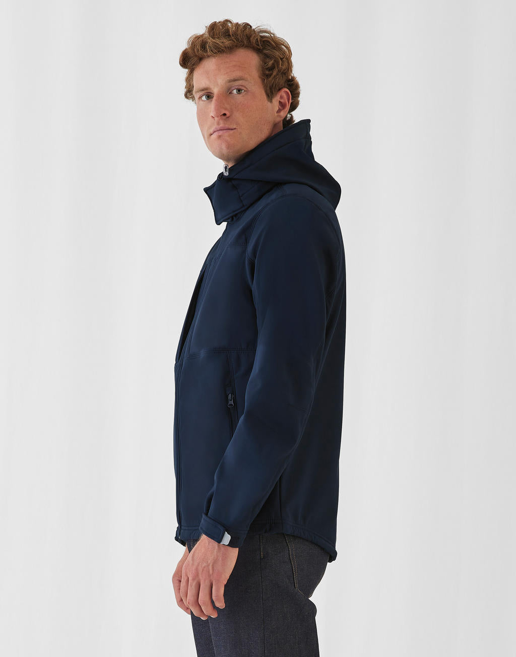 Hooded Softshell/men in Farbe White