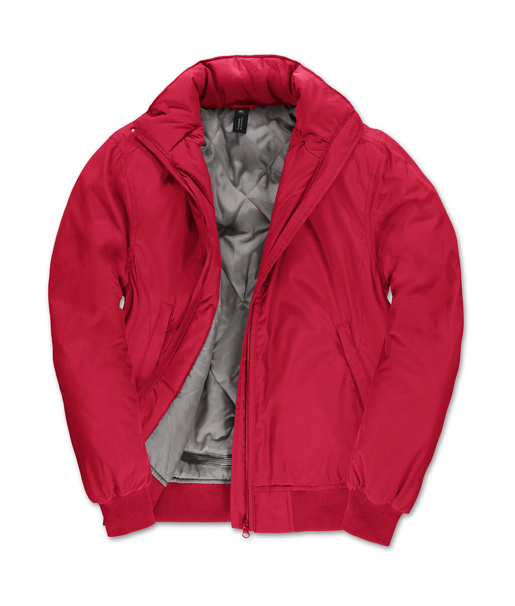 Crew Bomber/women Jacket in Farbe Red/Warm Grey