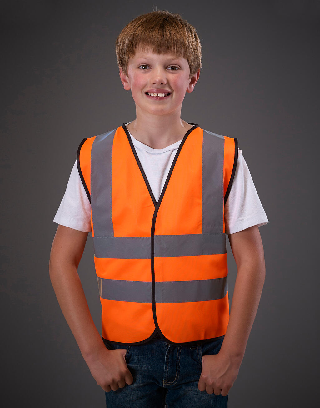 Kids Fluo 2 Band + Brace Waistcoat in Farbe Fluo Orange