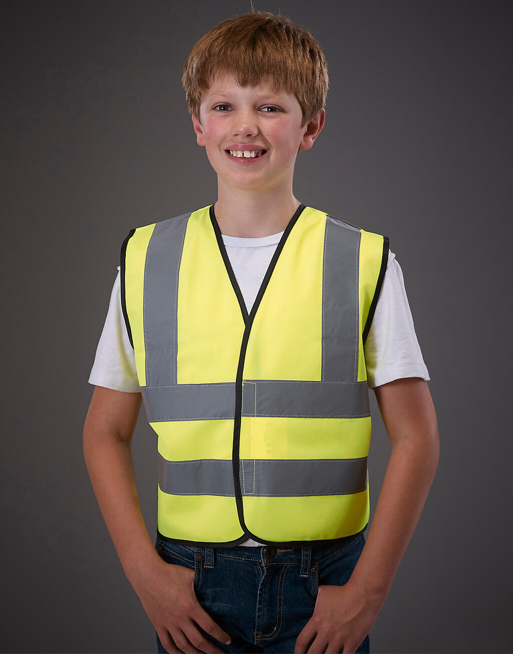 Kids Fluo 2 Band + Brace Waistcoat in Farbe Fluo Orange