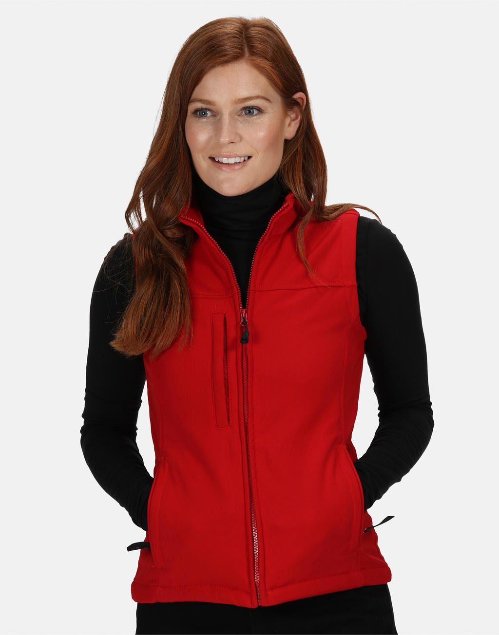 Ladies' Flux Softshell Bodywarmer in Farbe Black/Black