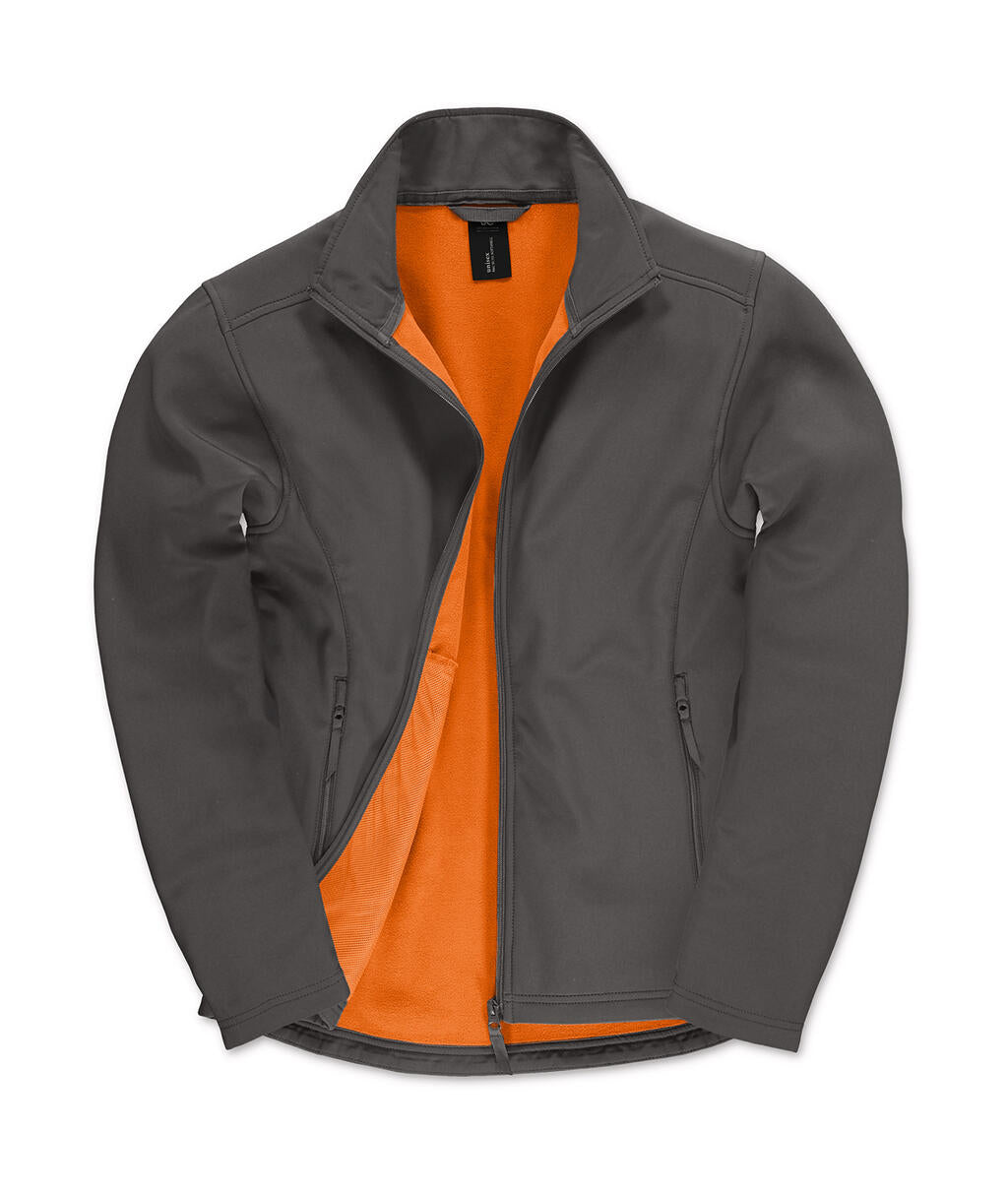 ID.701 Softshell Jacket in Farbe Dark Grey/Neon Orange