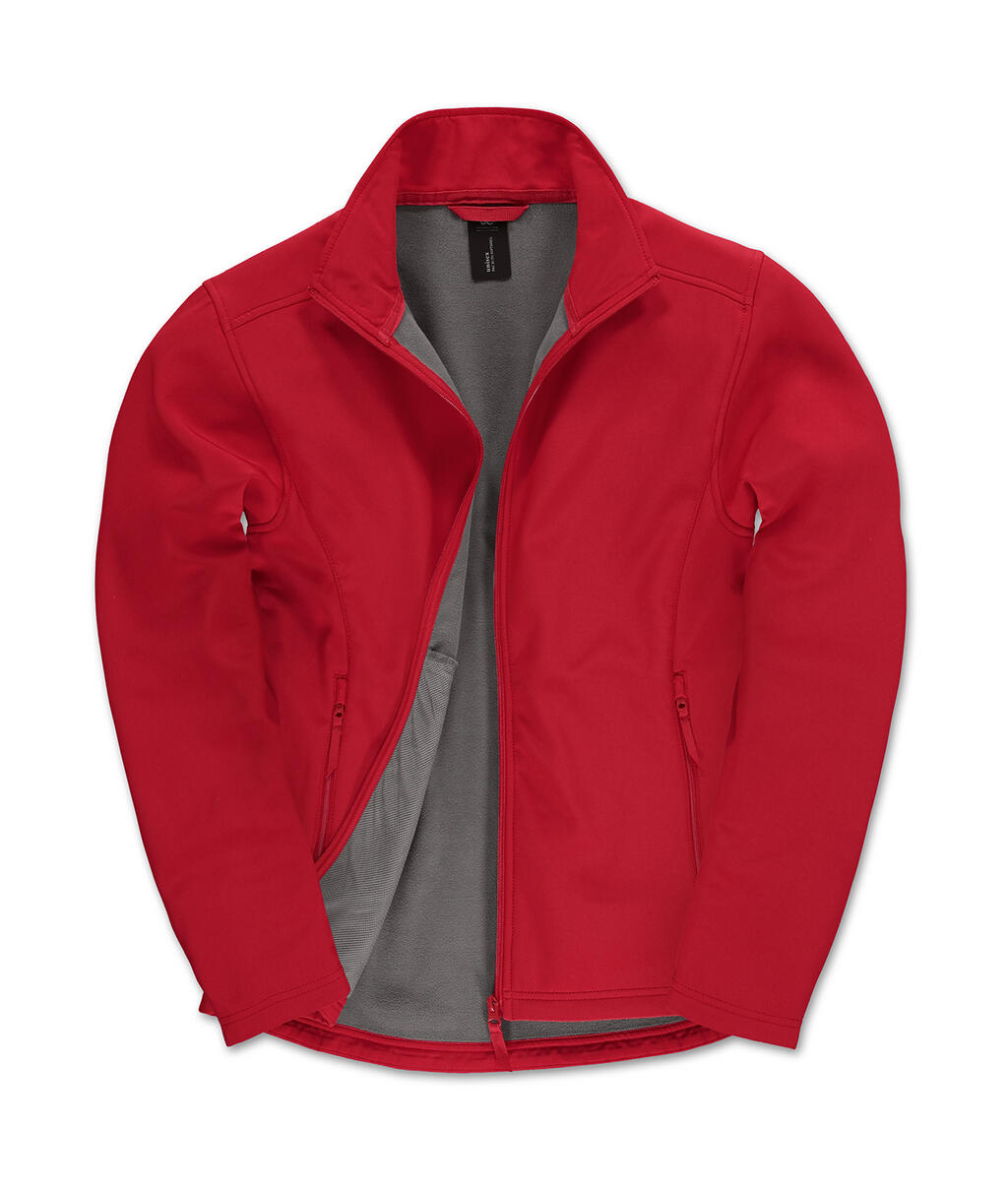 ID.701 Softshell Jacket in Farbe Red/Warm Grey
