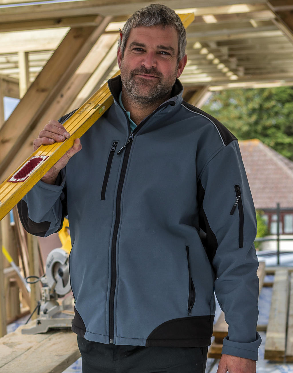 Ripstop Softshell Work Jacket in Farbe Grey/Black