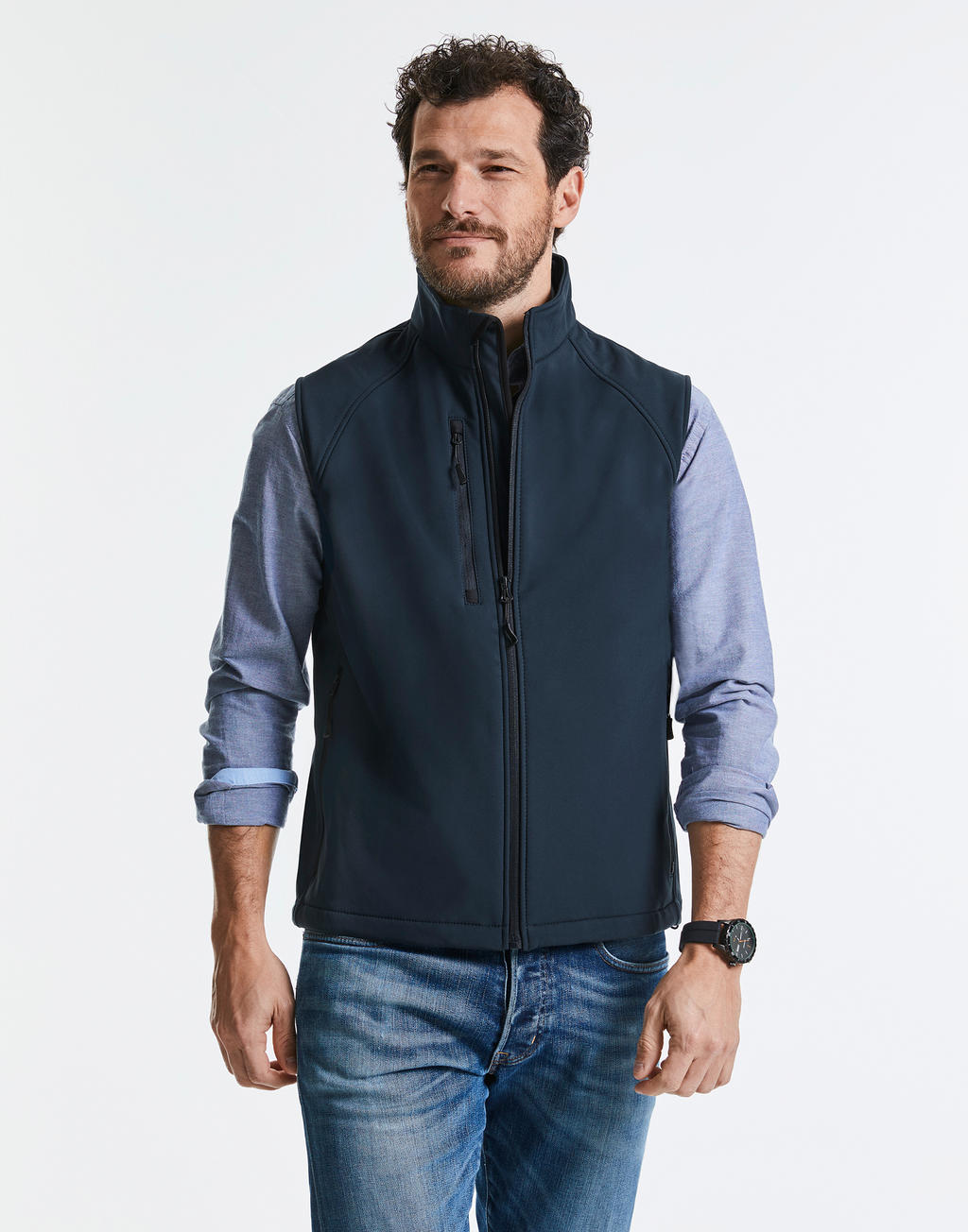 Softshell Gilet in Farbe Black