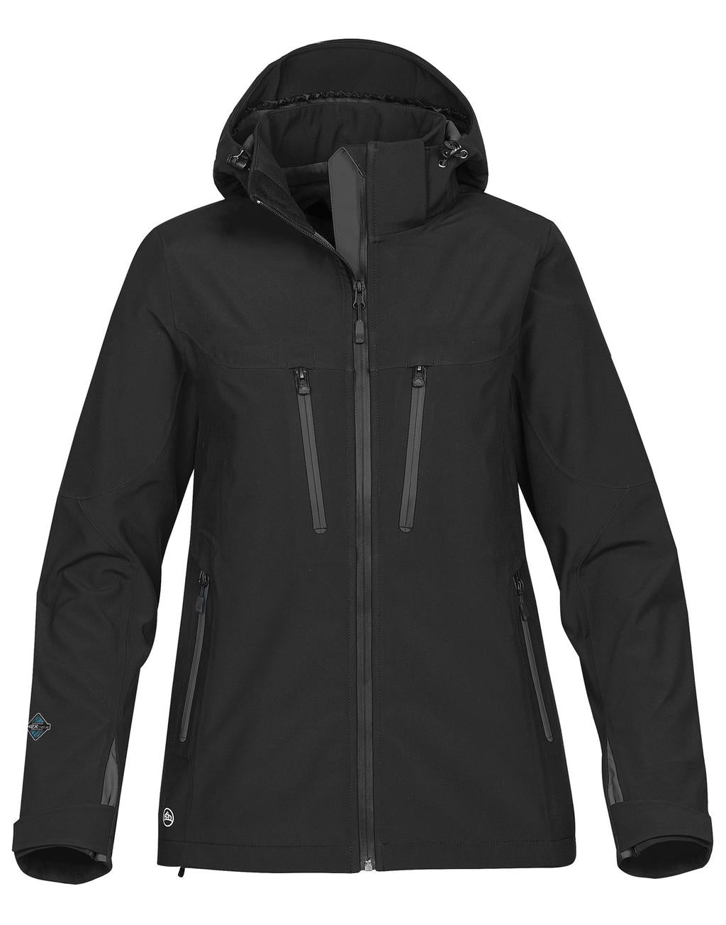 Women's Patrol Softshell Jacket in Farbe Black/Electric