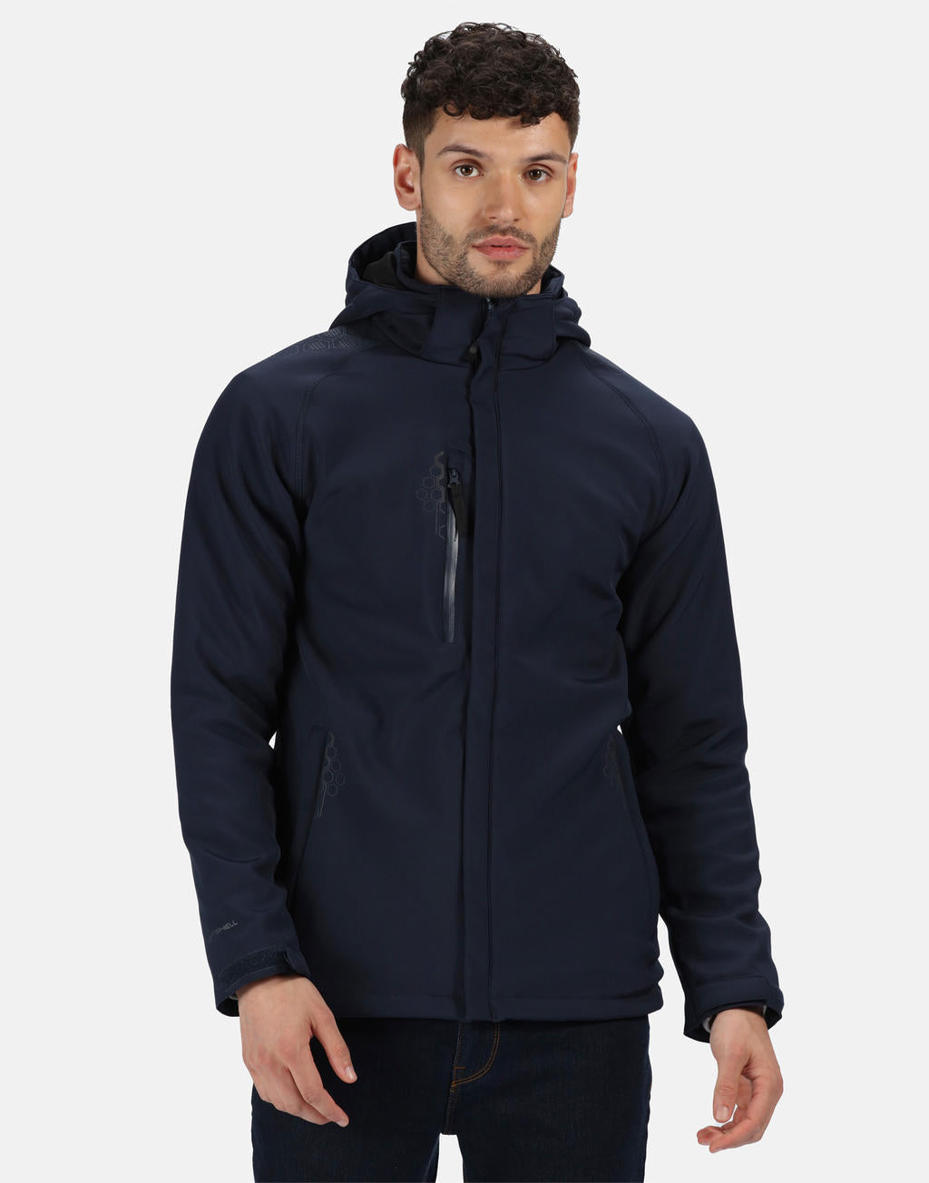 Repeller Lined Hooded Softshell in Farbe Black