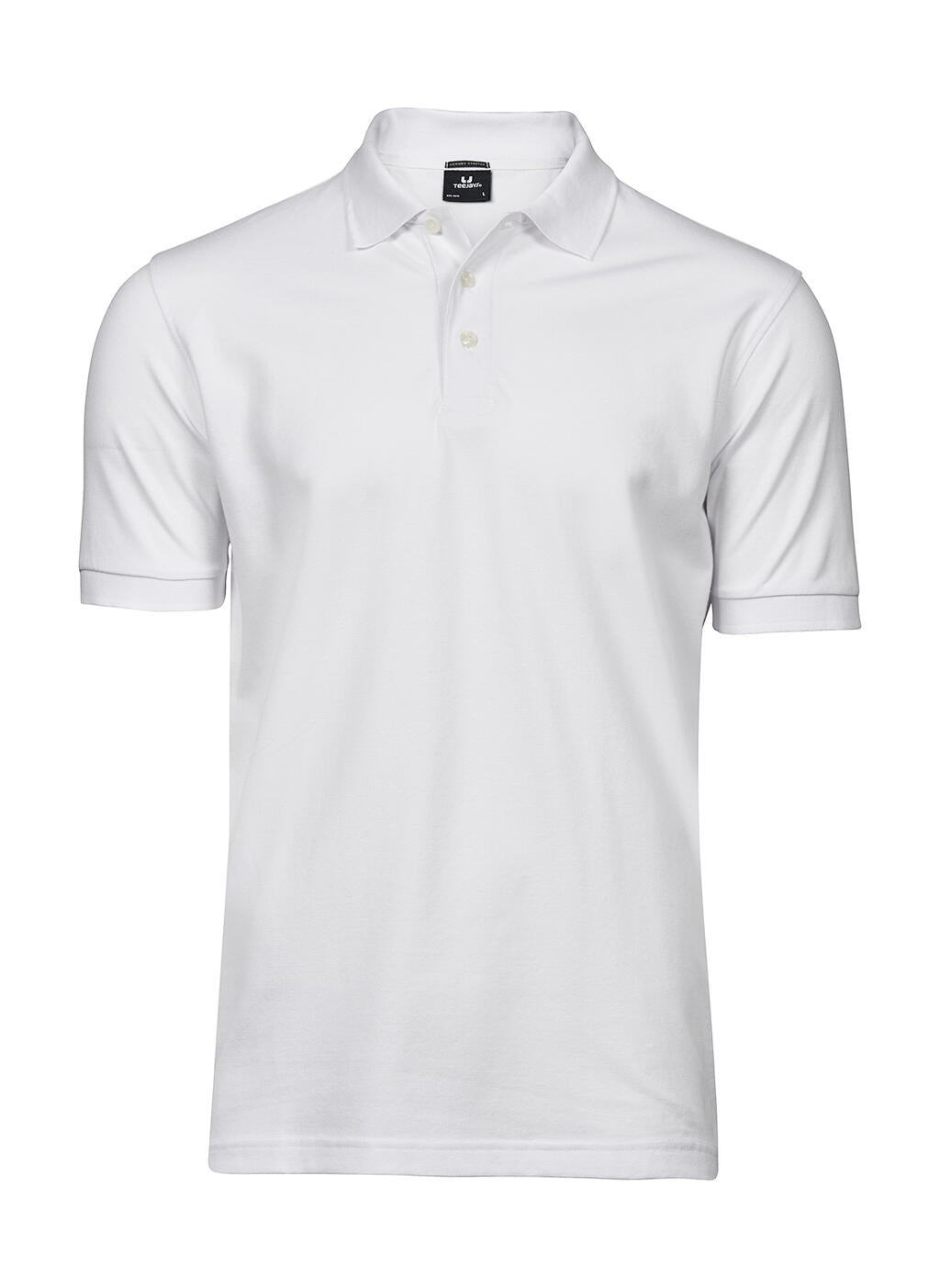 Luxury Stretch Polo in Farbe White