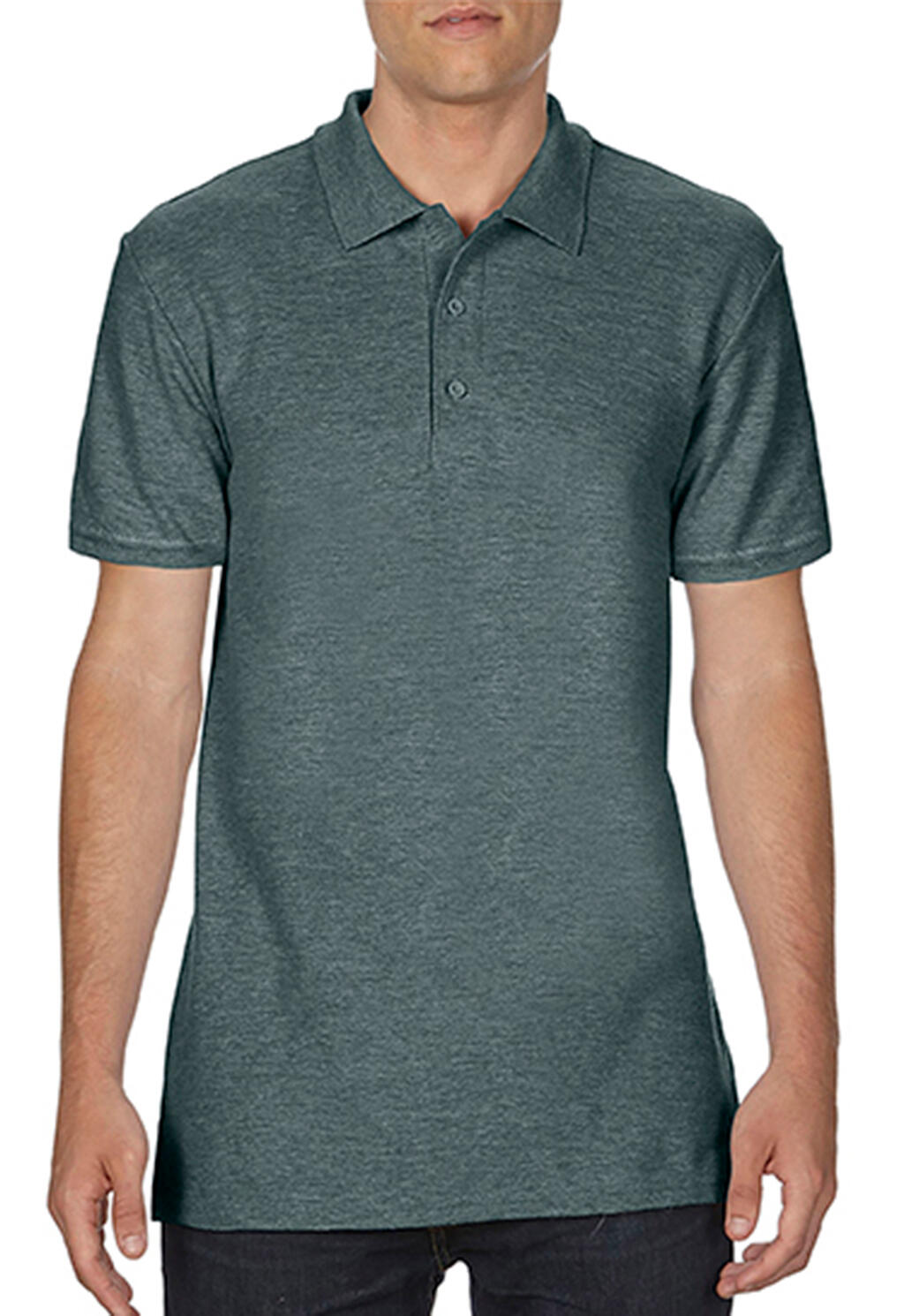 Softstyle® Adult Double Pique Polo in Farbe Dark Heather