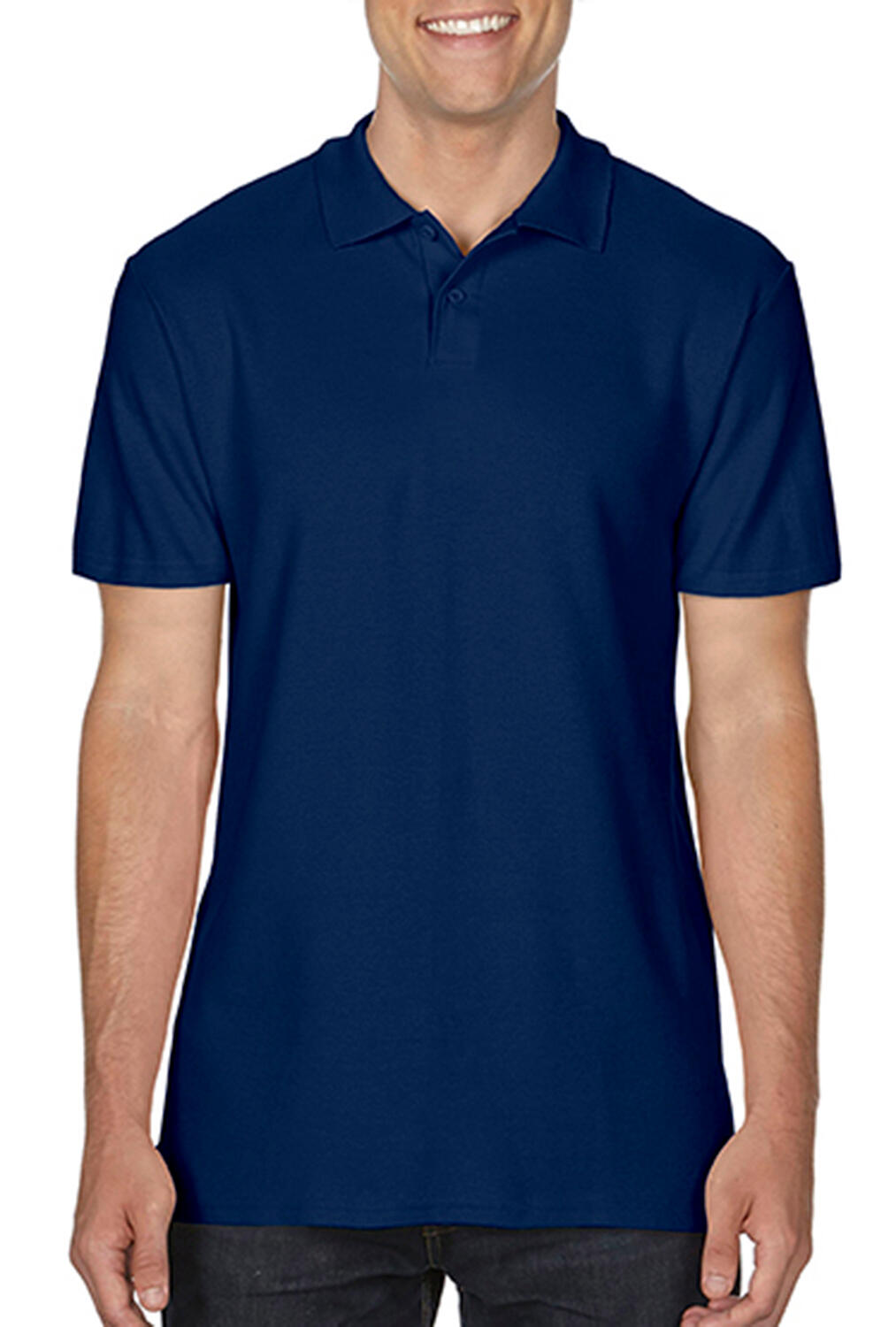 Softstyle® Adult Double Pique Polo in Farbe Navy