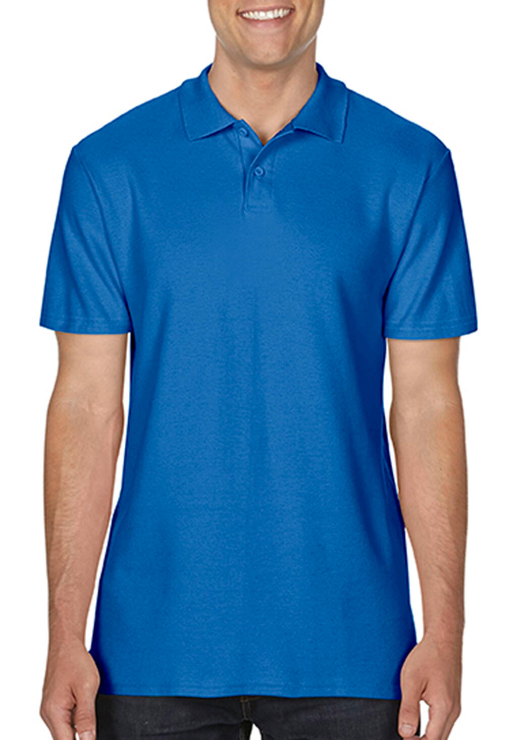 Softstyle® Adult Double Pique Polo in Farbe Royal
