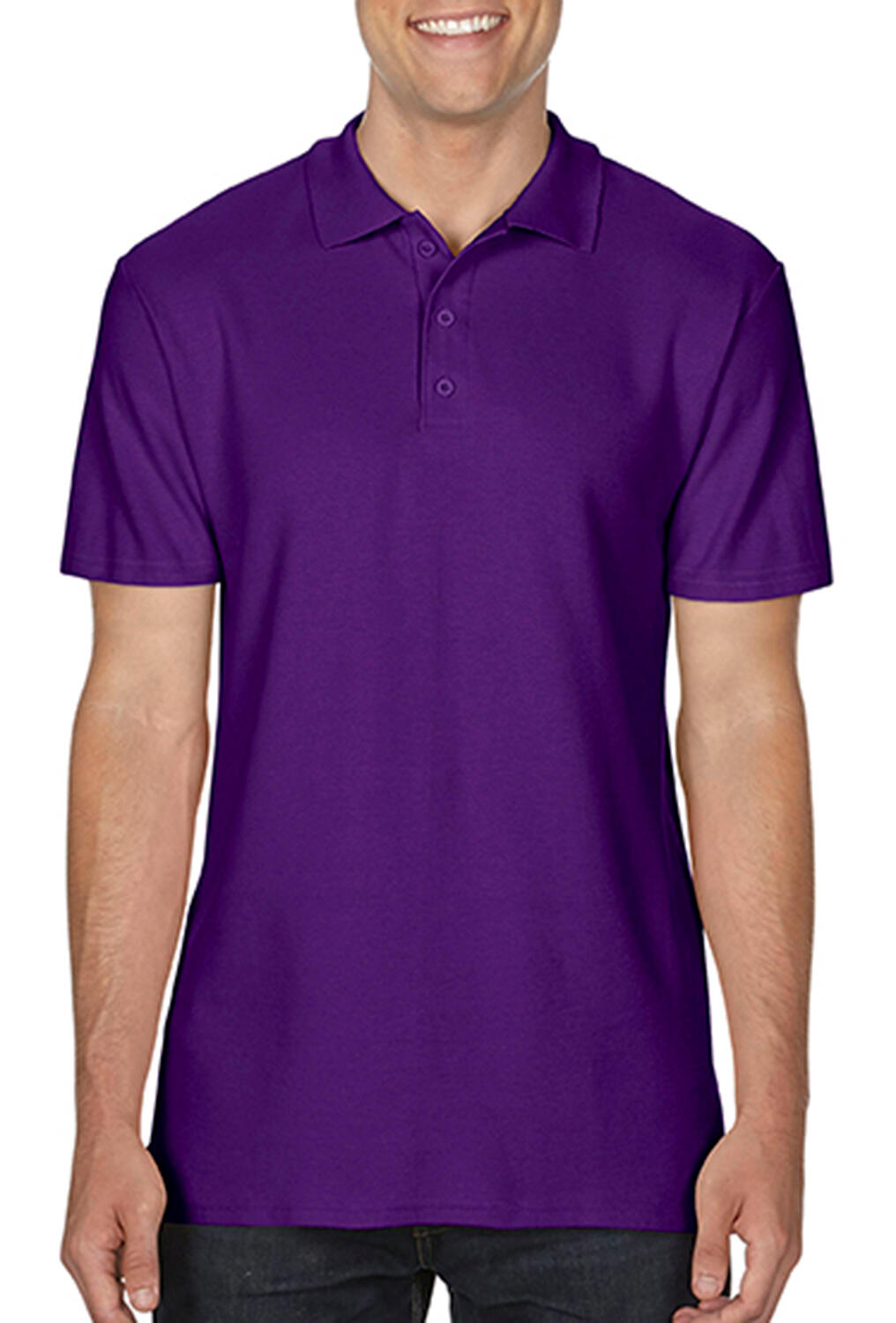 Softstyle® Adult Double Pique Polo in Farbe Purple