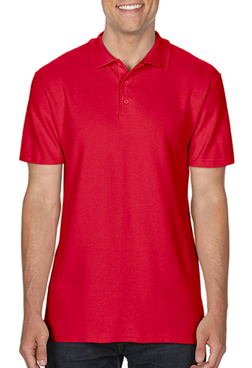 Softstyle® Adult Double Pique Polo in Farbe Red