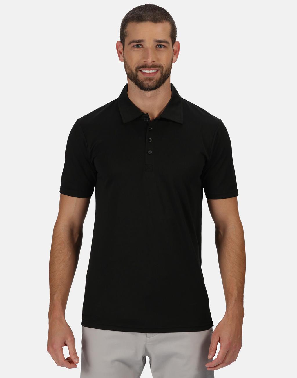 Honestly Made Recycled Polo in Farbe Black