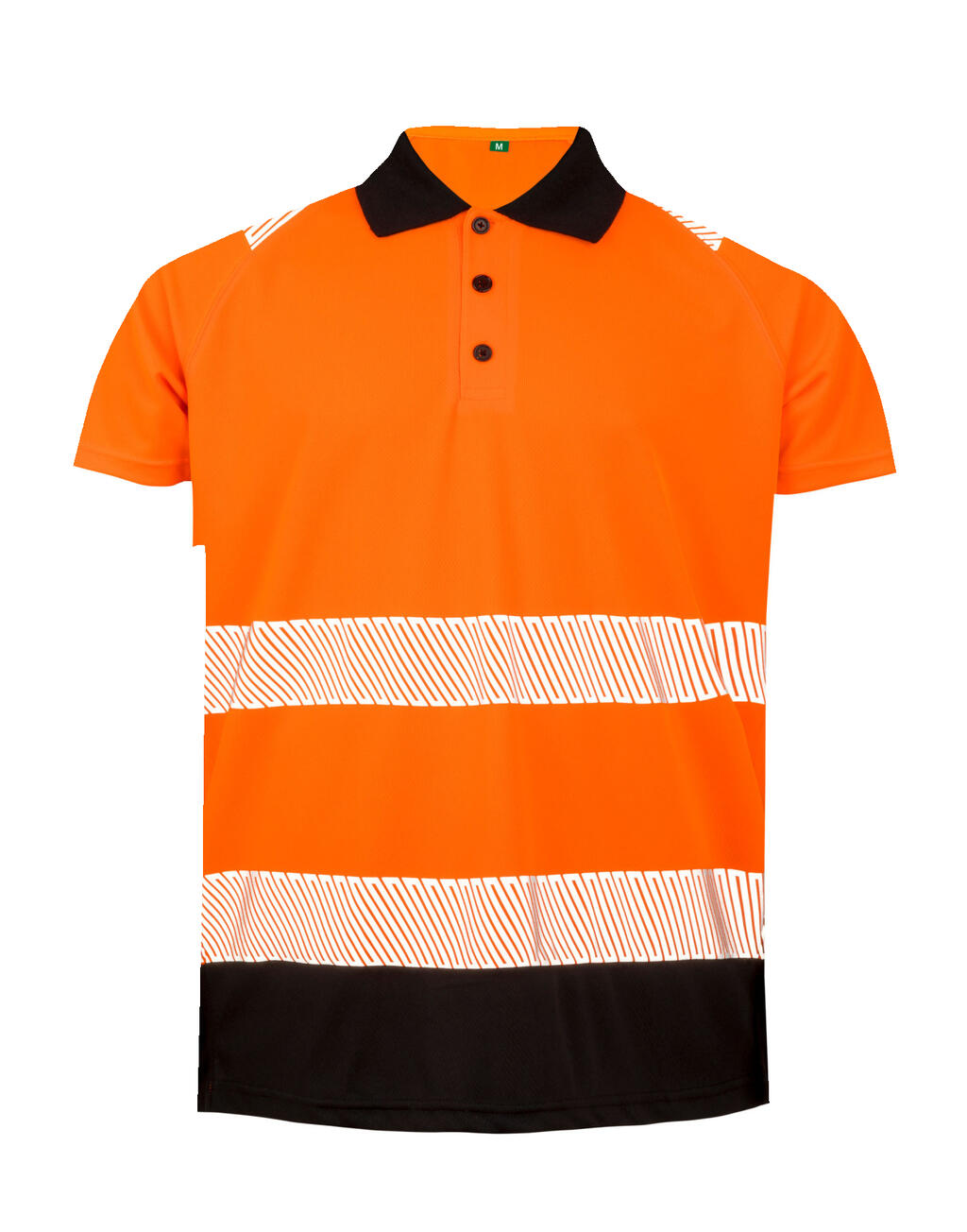 Recycled Safety Polo Shirt in Farbe Fluorescent Orange