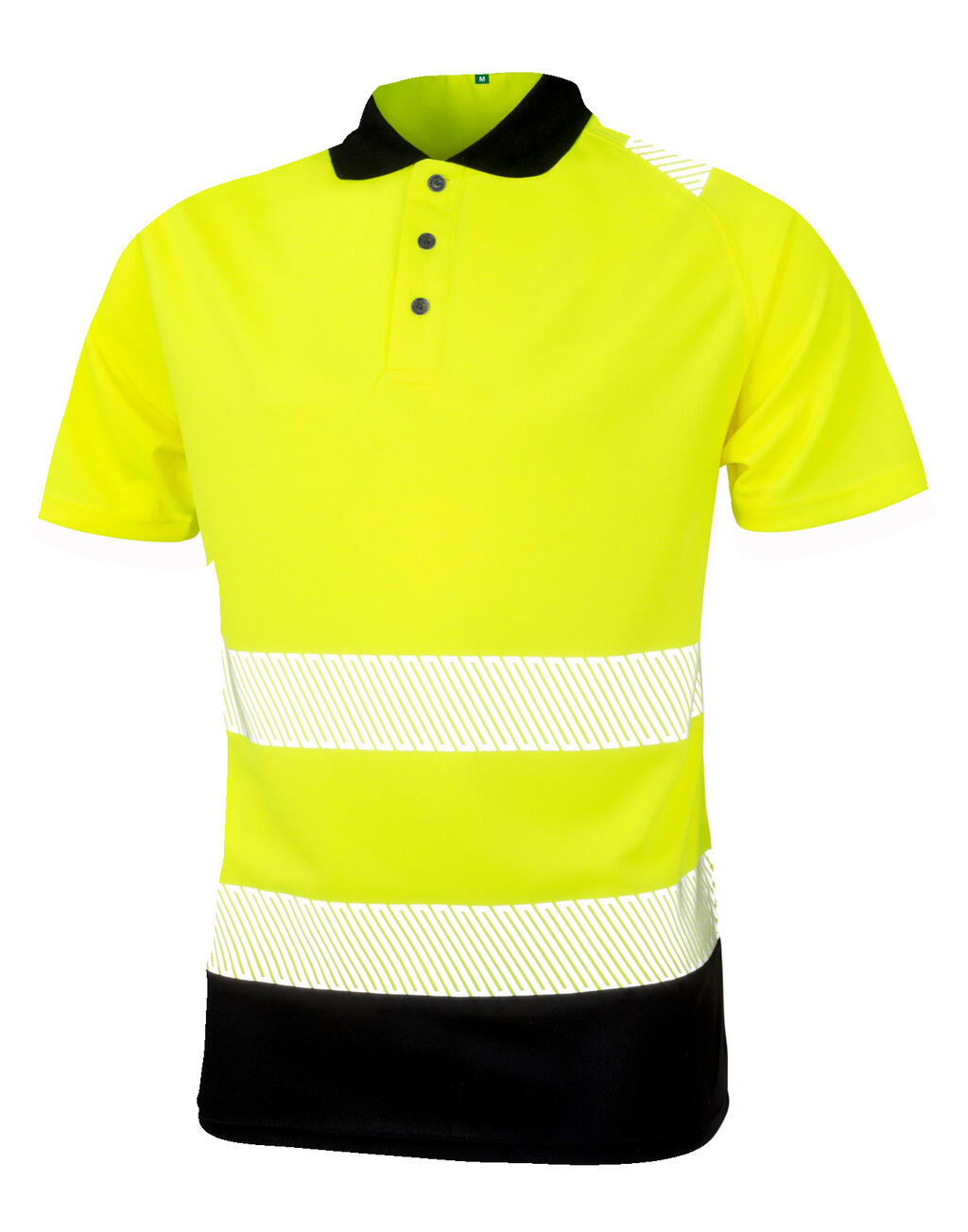 Recycled Safety Polo Shirt in Farbe Fluorescent Yellow