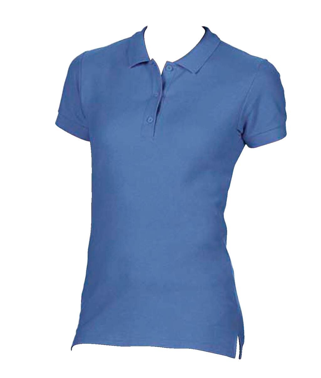 Premium Cotton Ladies' Double Piqué Polo in Farbe Flo Blue