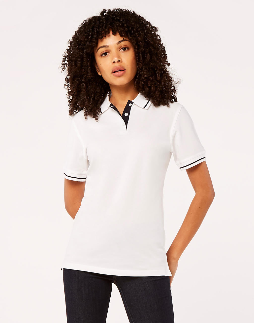 Women's St. Mellion Polo in Farbe White/Navy