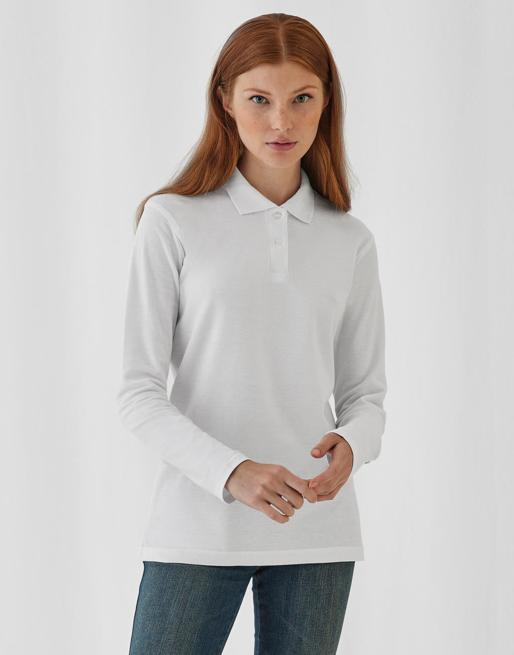ID.001 LSL /women Polo in Farbe White