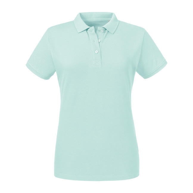 Ladies' Pure Organic Polo in Farbe Aqua
