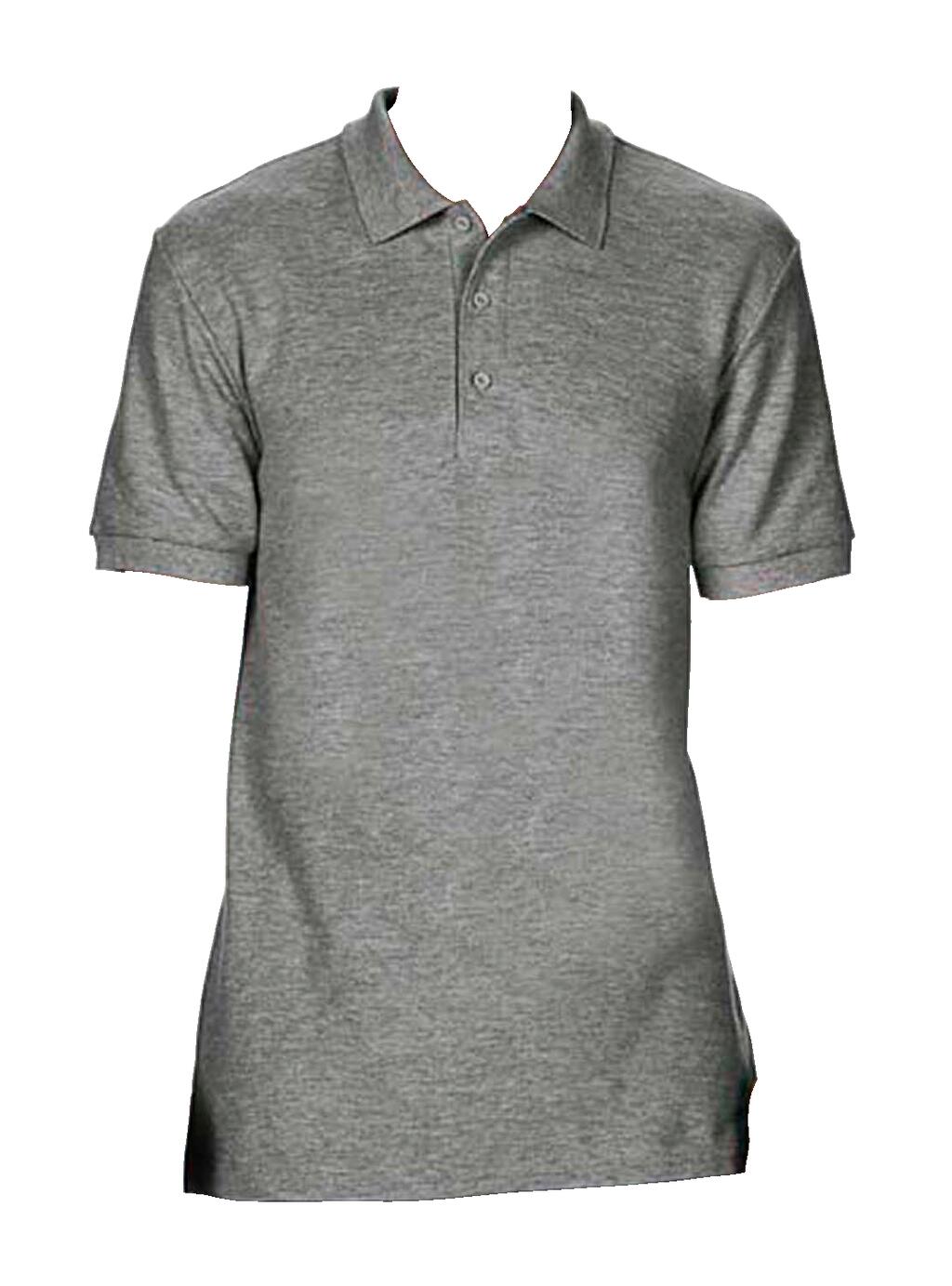 Premium Cotton Double Piqué Polo in Farbe Graphite Heather