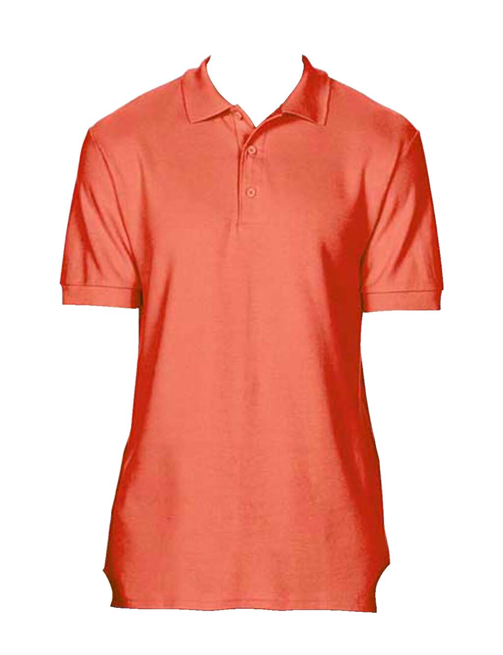 Premium Cotton Double Piqué Polo in Farbe Bright Salmon