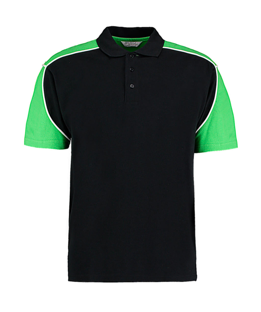 Classic Fit Monaco Polo in Farbe Black/Lime/White