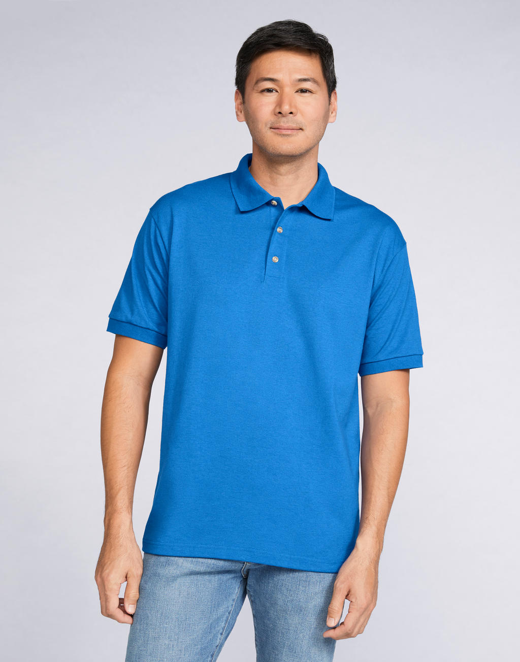 DryBlend Adult Jersey Polo in Farbe White