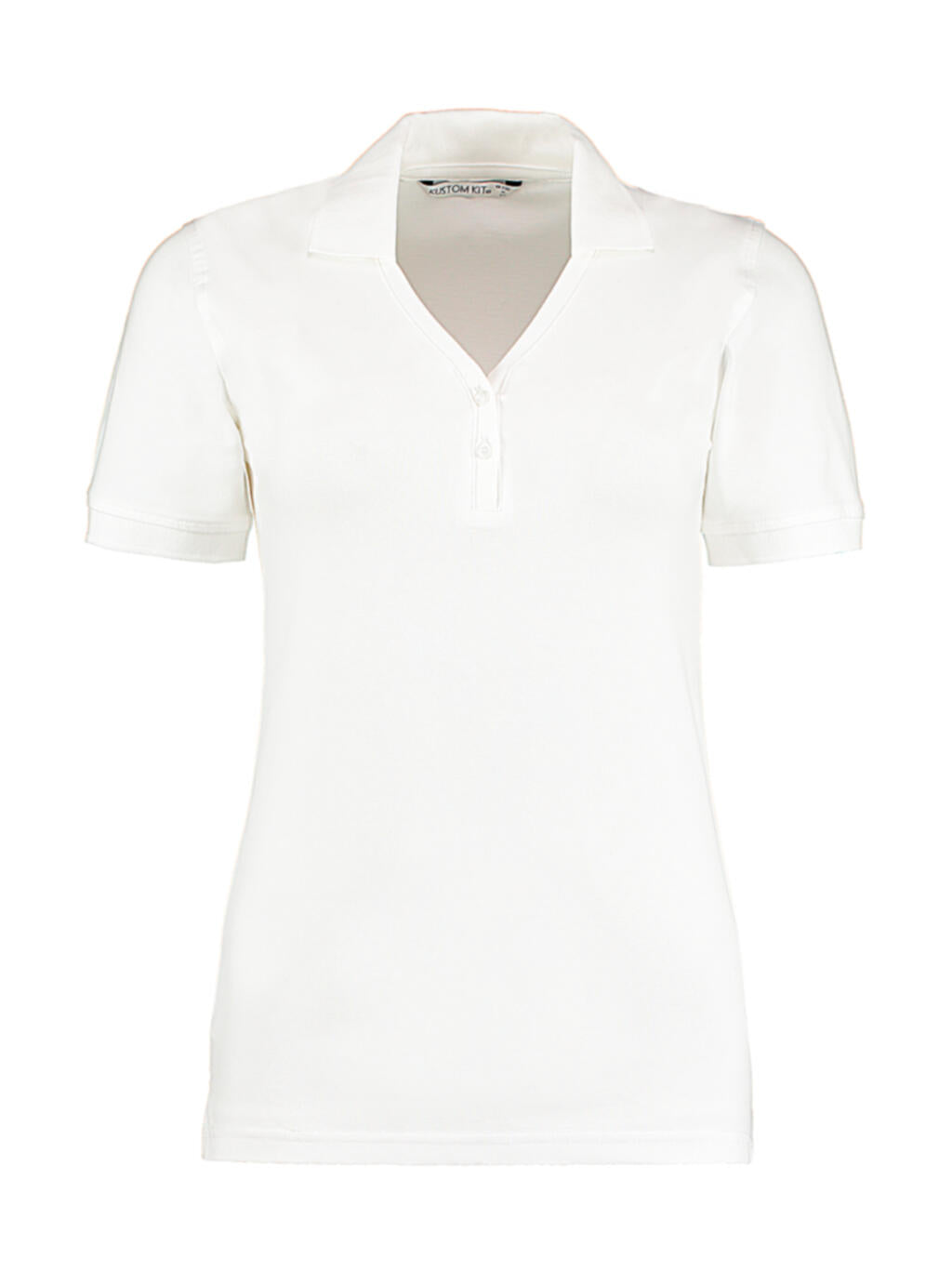 Women's Regular Fit Comfortec® V Neck Polo in Farbe White