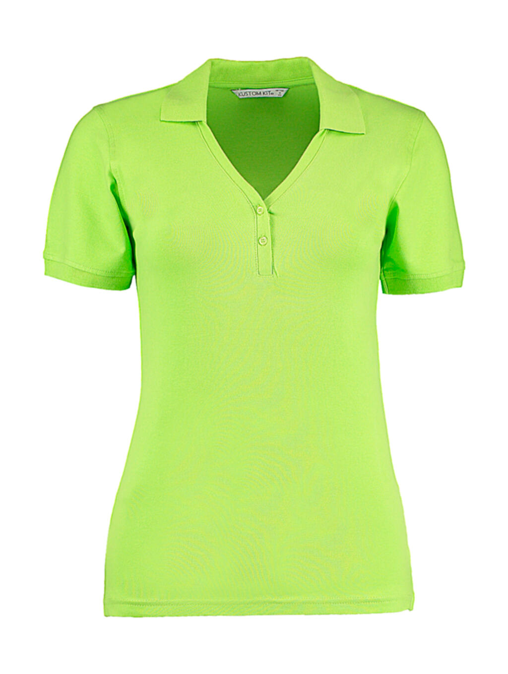 Women's Regular Fit Comfortec® V Neck Polo in Farbe Lime