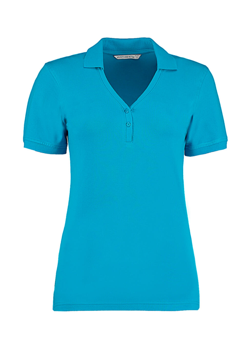 Women's Regular Fit Comfortec® V Neck Polo in Farbe Turquoise