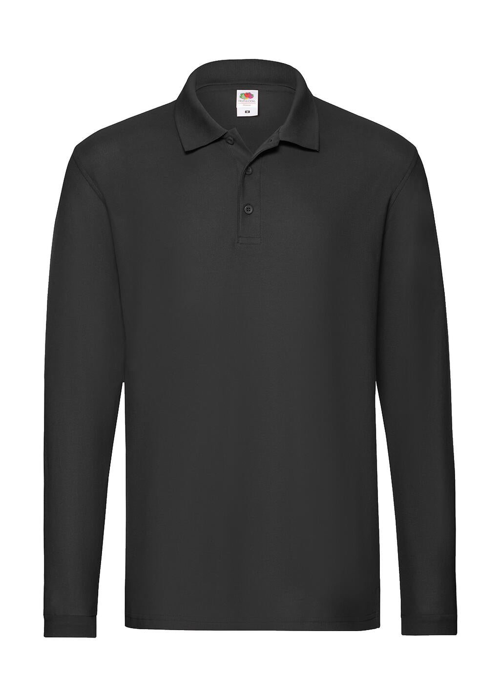 Premium Long Sleeve Polo in Farbe Black