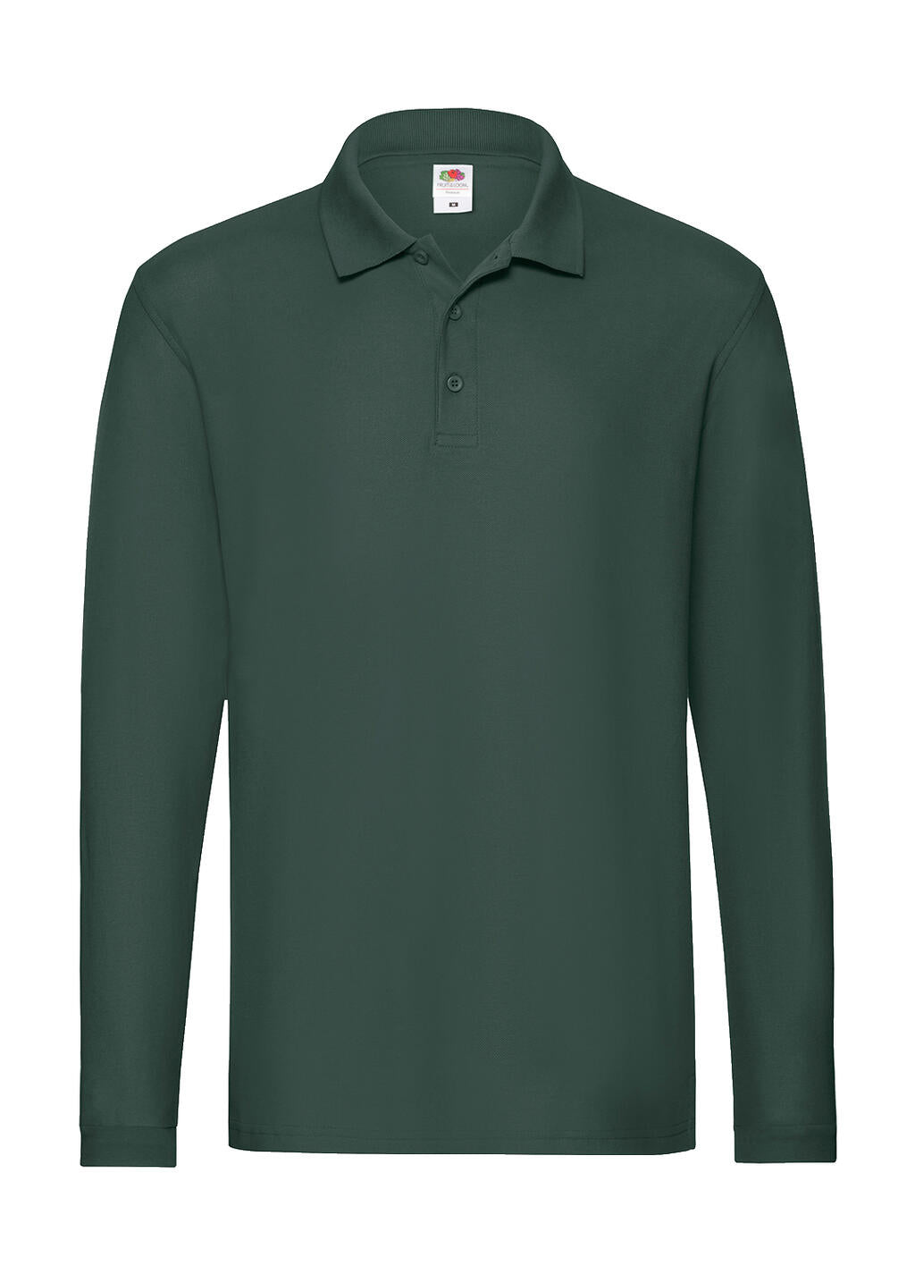 Premium Long Sleeve Polo in Farbe Forest Green