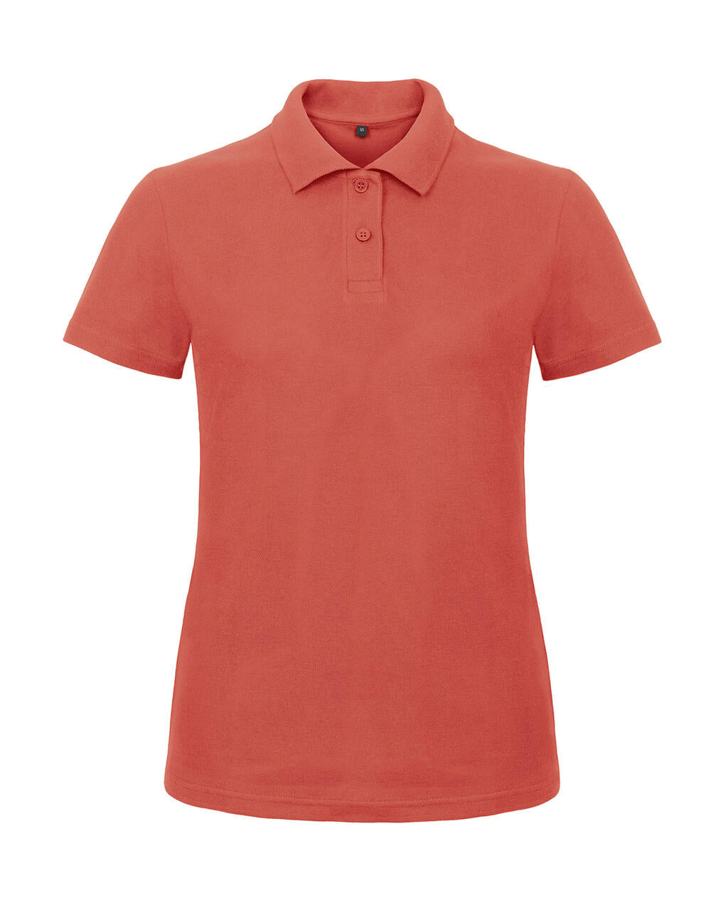 ID.001/women Piqué Polo Shirt in Farbe Pixel Coral