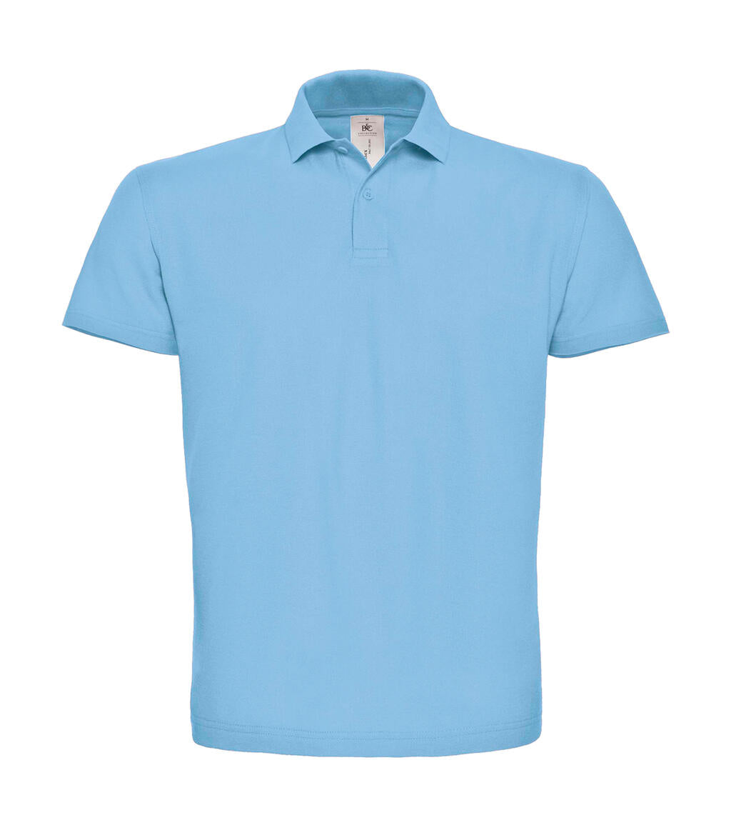 ID.001 Piqué Polo Shirt in Farbe Light Blue