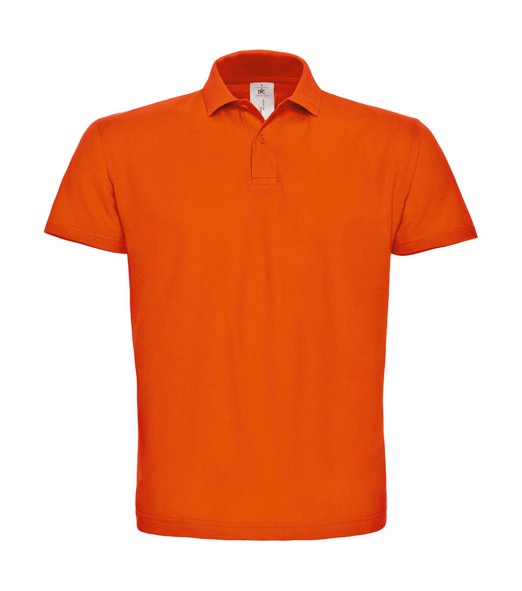 ID.001 Piqué Polo Shirt in Farbe Orange