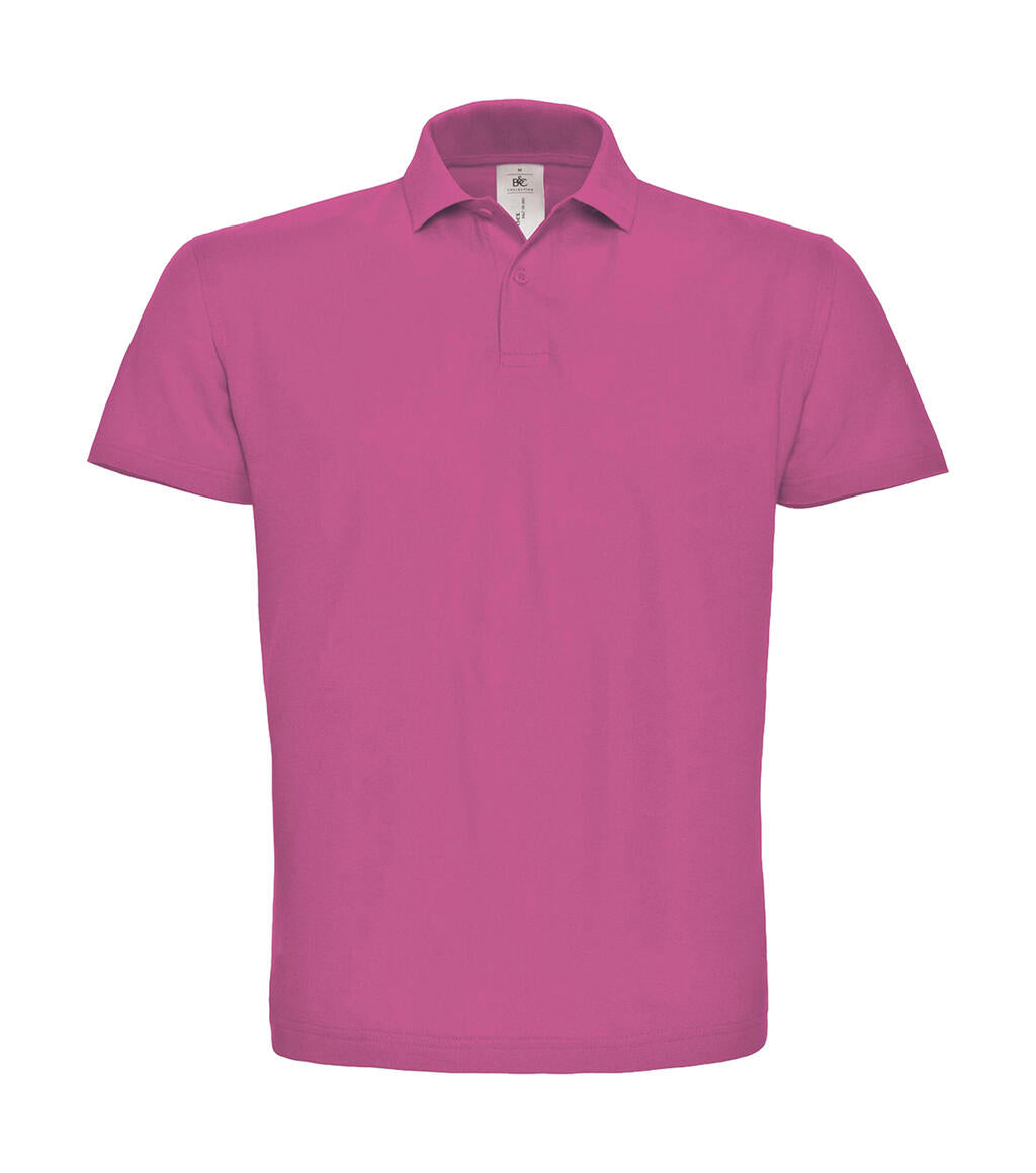 ID.001 Piqué Polo Shirt in Farbe Fuchsia