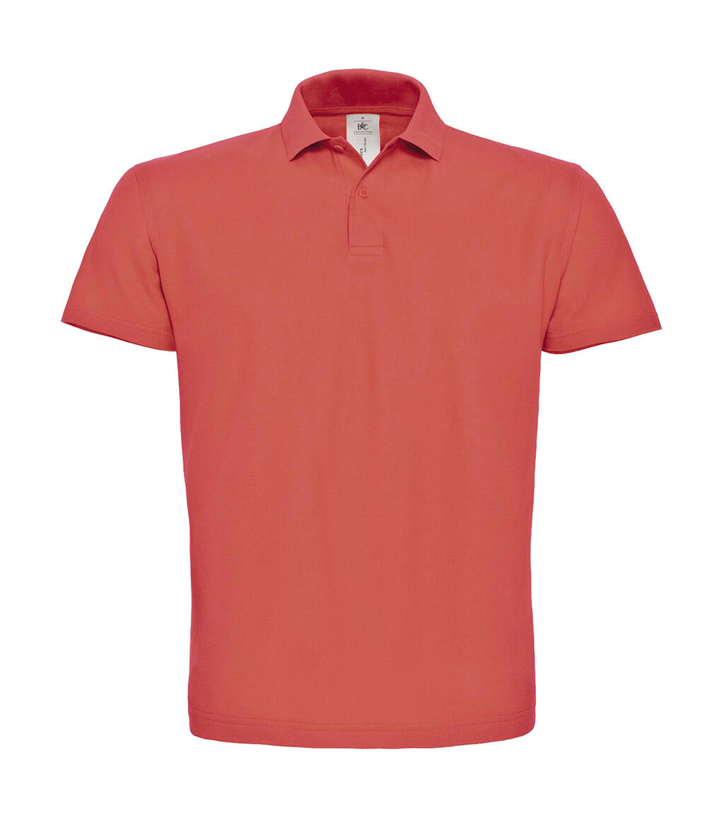 ID.001 Piqué Polo Shirt in Farbe Pixel Coral