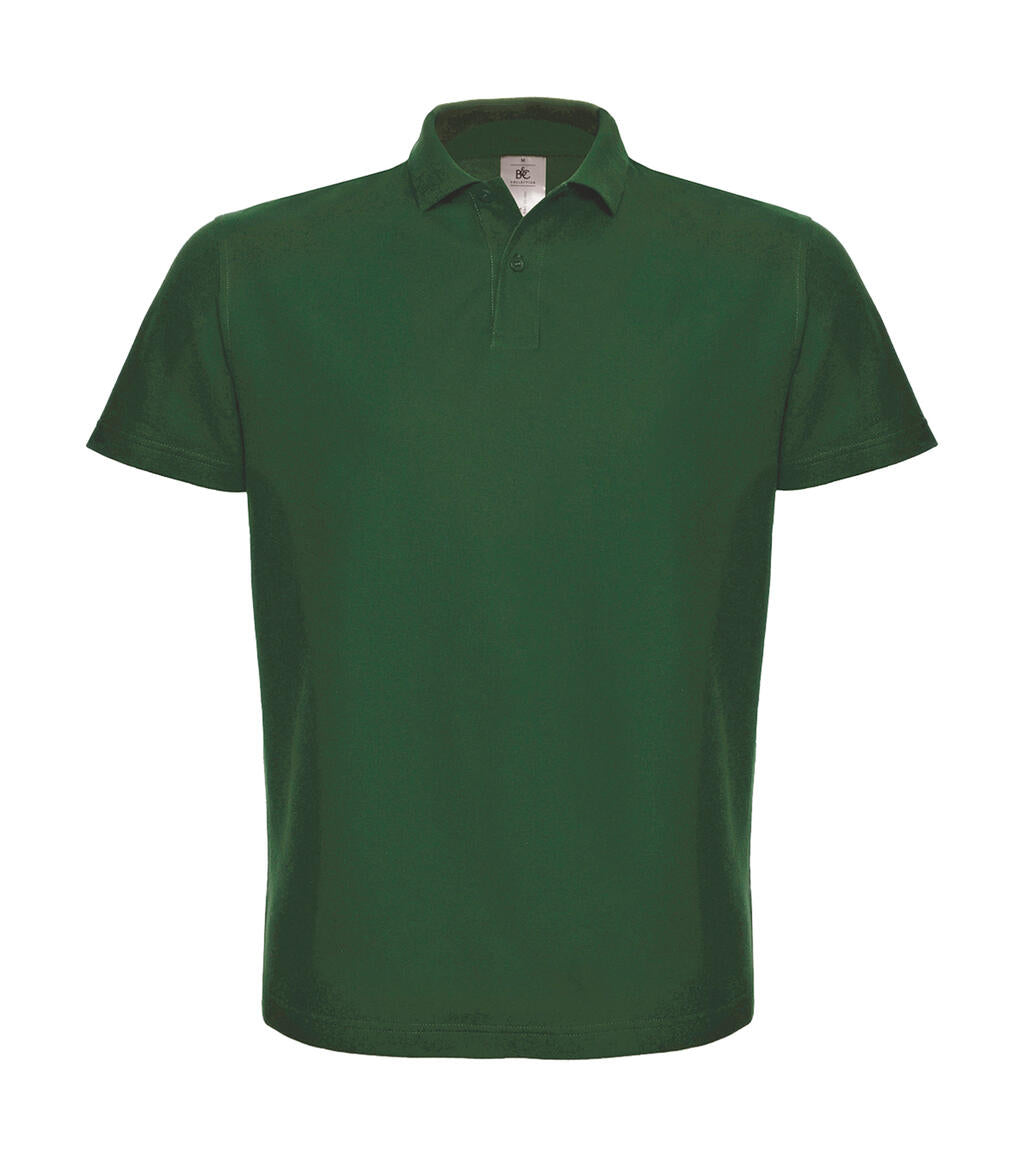 ID.001 Piqué Polo Shirt in Farbe Bottle Green