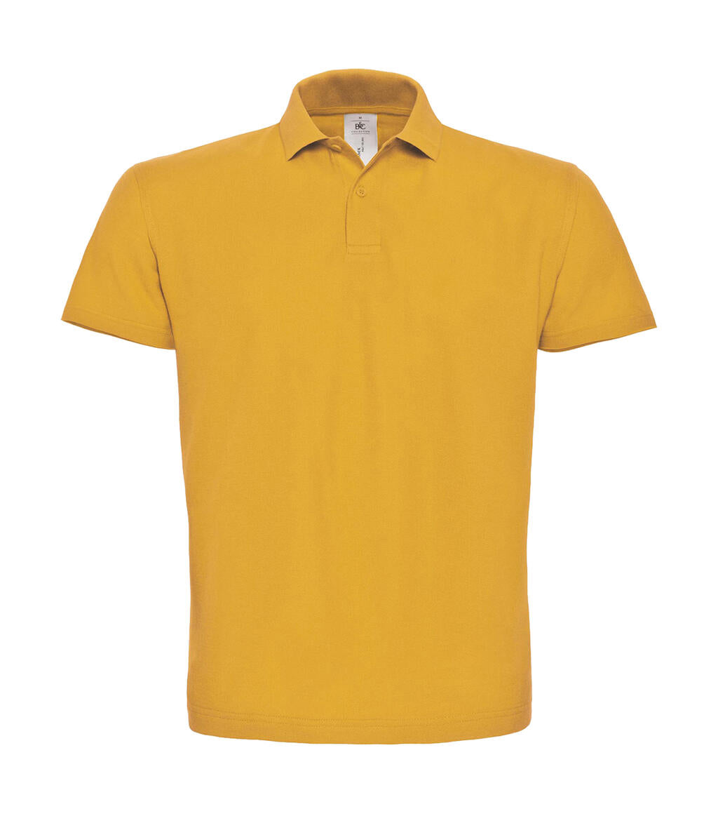 ID.001 Piqué Polo Shirt in Farbe Chili Gold