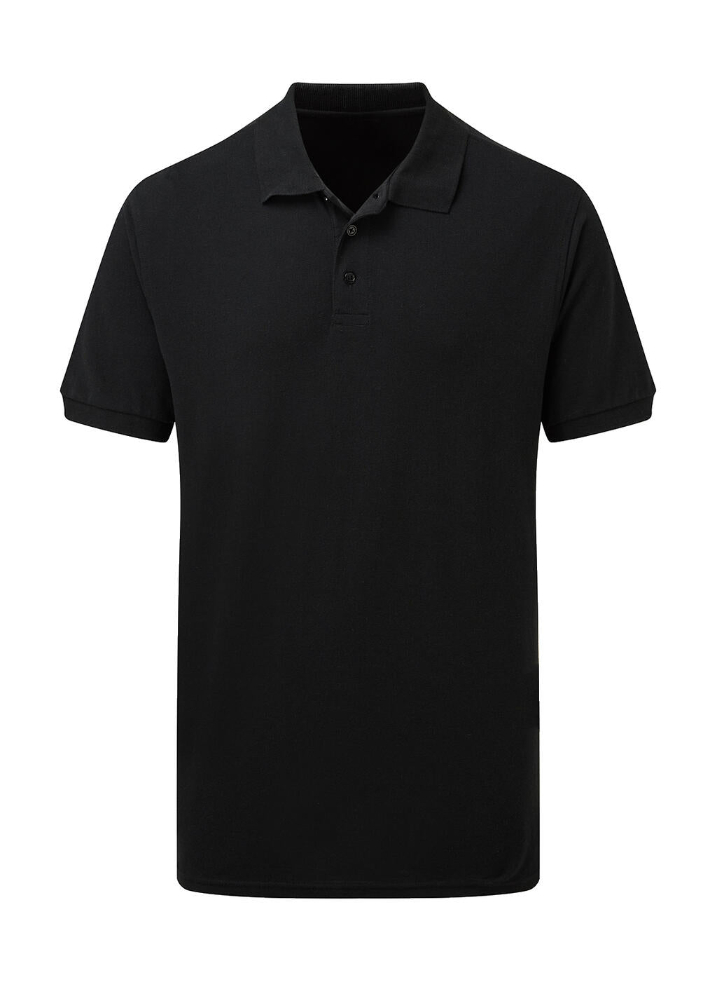 Men's Cotton Polo in Farbe Black