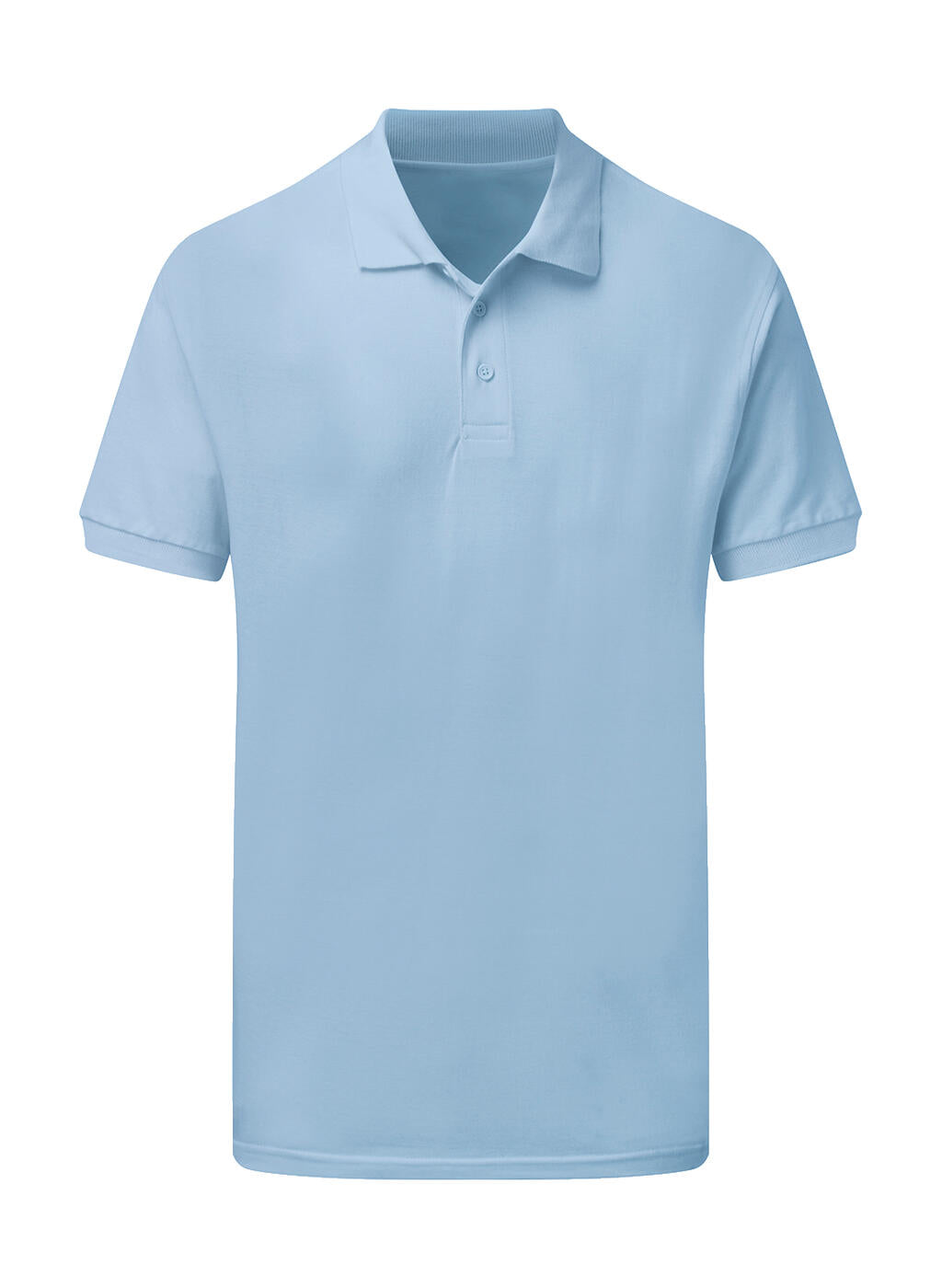 Men's Cotton Polo in Farbe Sky